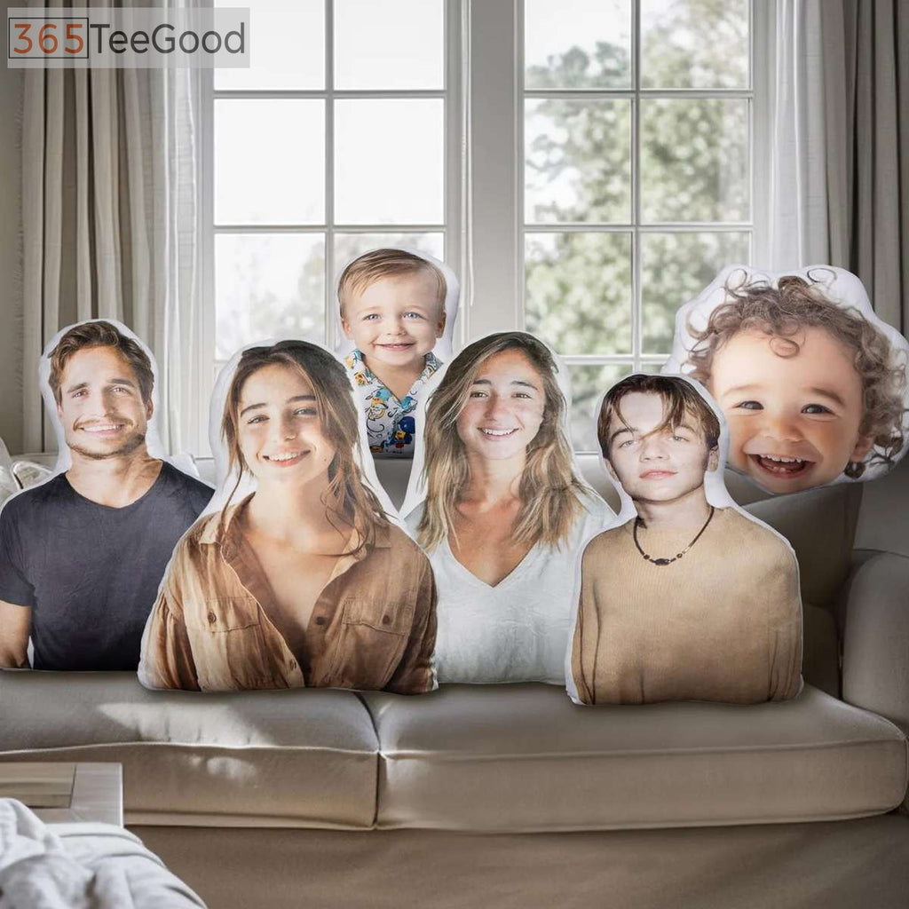 Custom Shape Pillow Case – Custom Face Photo Pillow Personalized Pet Portrait Cushion
