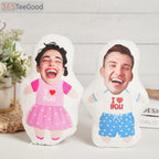 Custom Shape Pillow Case – Personalized Photo Humanoid Pillow Funny Face Cushion Gift
