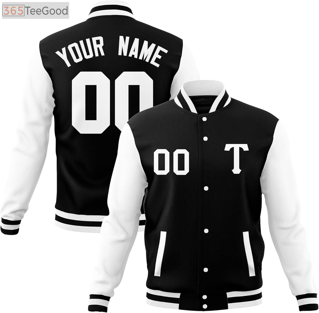 Custom Varsity Baseball Jacket Lightweight – Personalized Letterman Bomber with Stitched Name Logo
