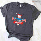 Cute Happy Presidents Day T-Shirt American Patriots Boys Kids School History Event Shirt