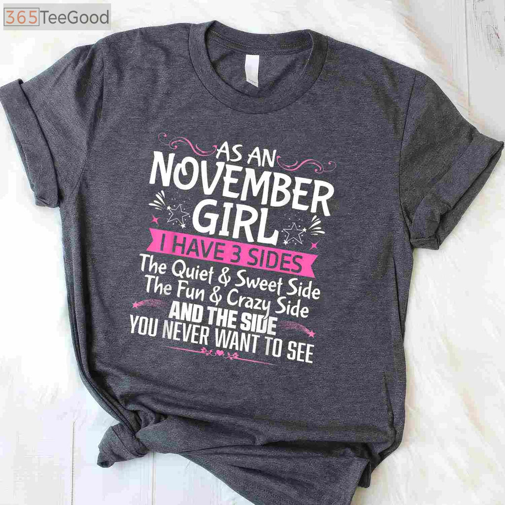 Cute November Queen Birthday T-Shirt - Royal Born in November Party Outfit
