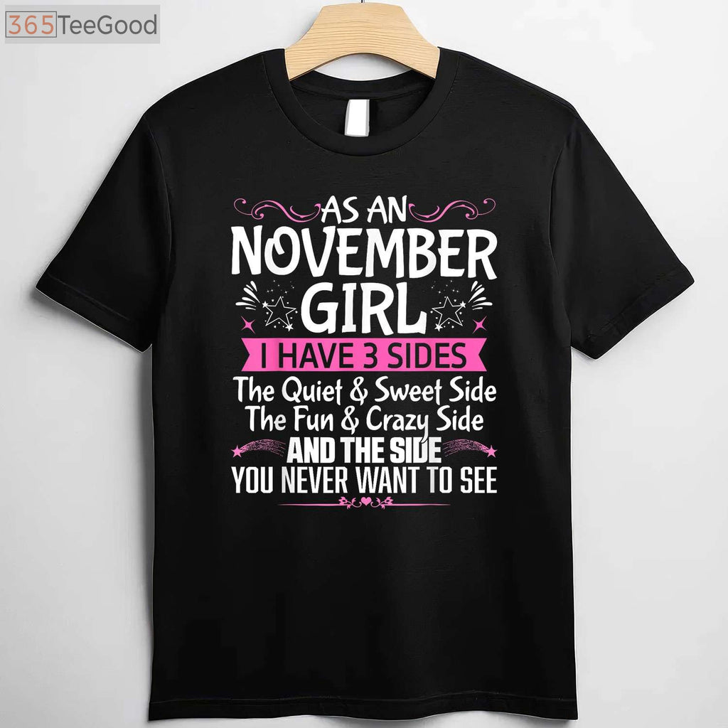 Cute November Queen Birthday T-Shirt - Royal Born in November Party Outfit