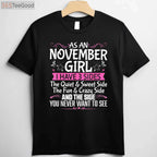 Cute November Queen Birthday T-Shirt - Royal Born in November Party Outfit