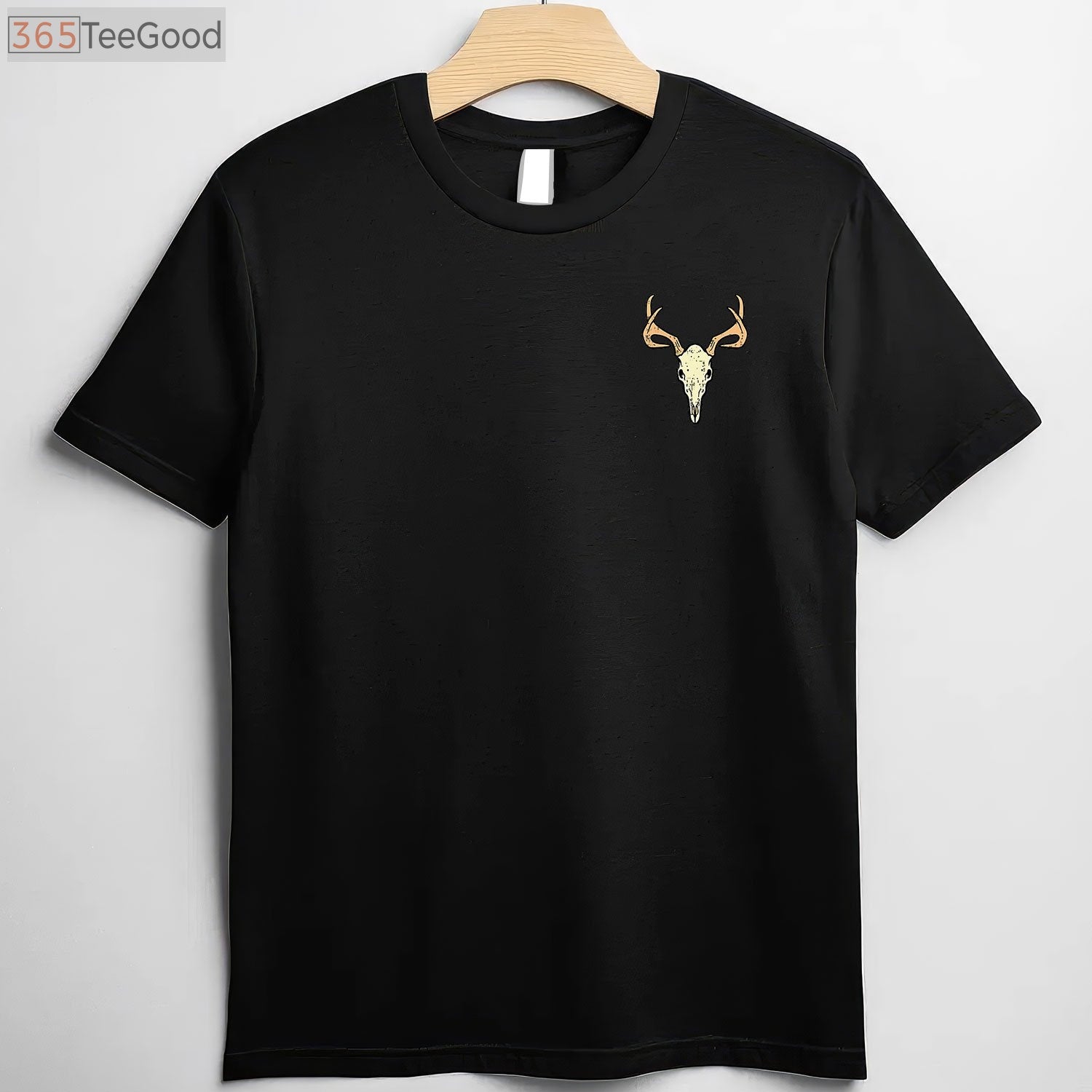 Deer Skull Pocket Style Hunting Graphic Tee, Elk Buck Hunter Apparel for All