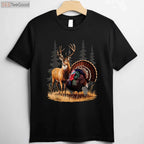 Deer and Turkey Hunting Hobby Shirt, Multi-Season Wildlife Hunter Graphic Tee