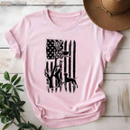 Dog Lover Hunting T-Shirt, Patriotic Coonhunter USA Flag Hunting Dog Coon Hound Shirt