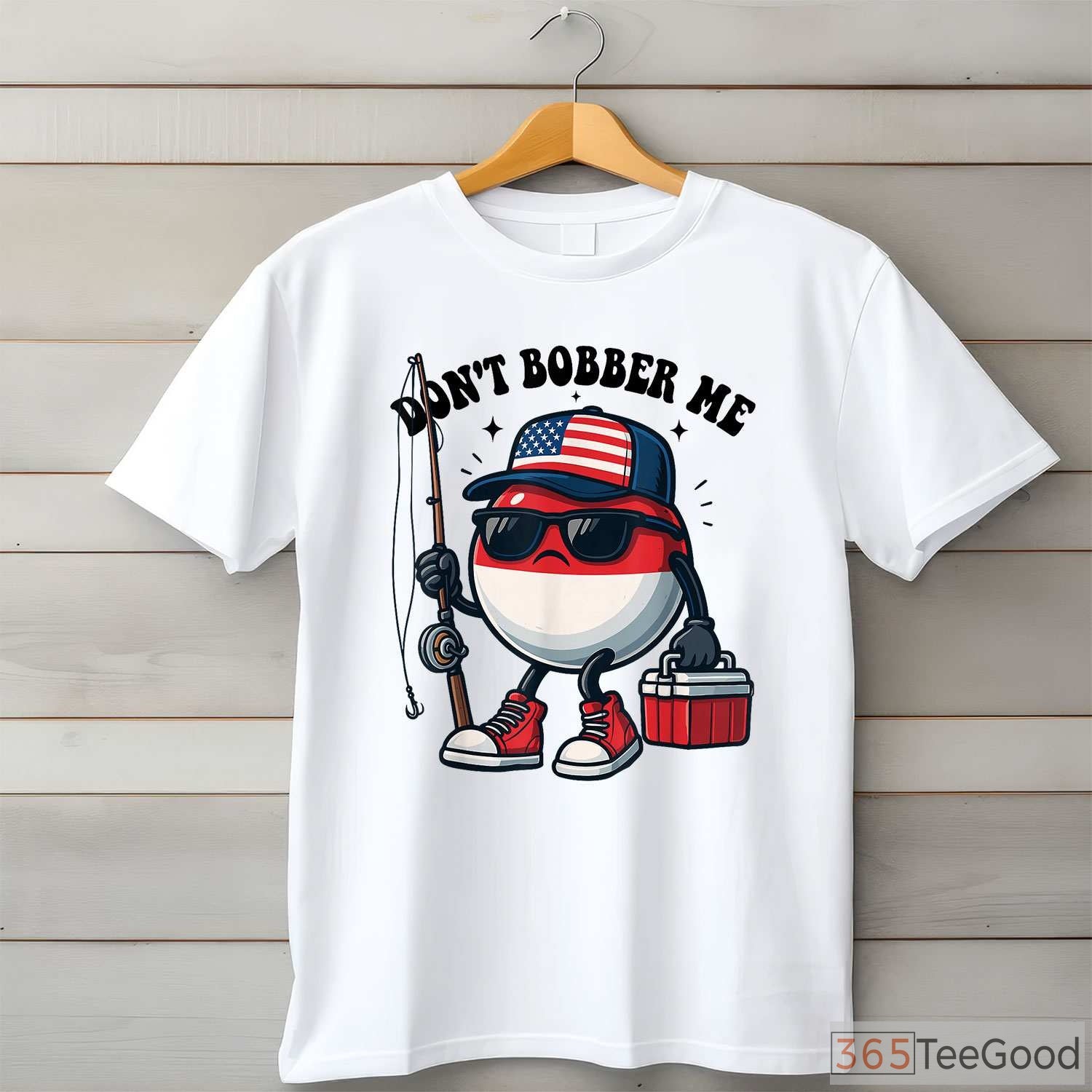 Don't Bobber Me Patriotic Fishing Shirt - Funny USA Flag Youth Angler Tee
