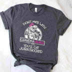 Dont Mess With Grandmasaurus Funny Grandma Gift Tee Jurassic T-Shirt Women Adults