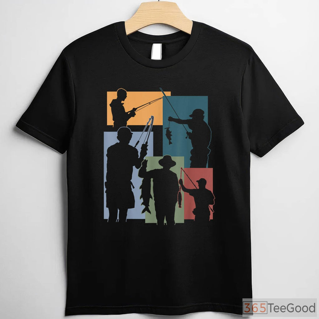 Eat Sleep Fish Repeat Fishing Shirt, Essential Fisherman Hobbyist Outfit for Men