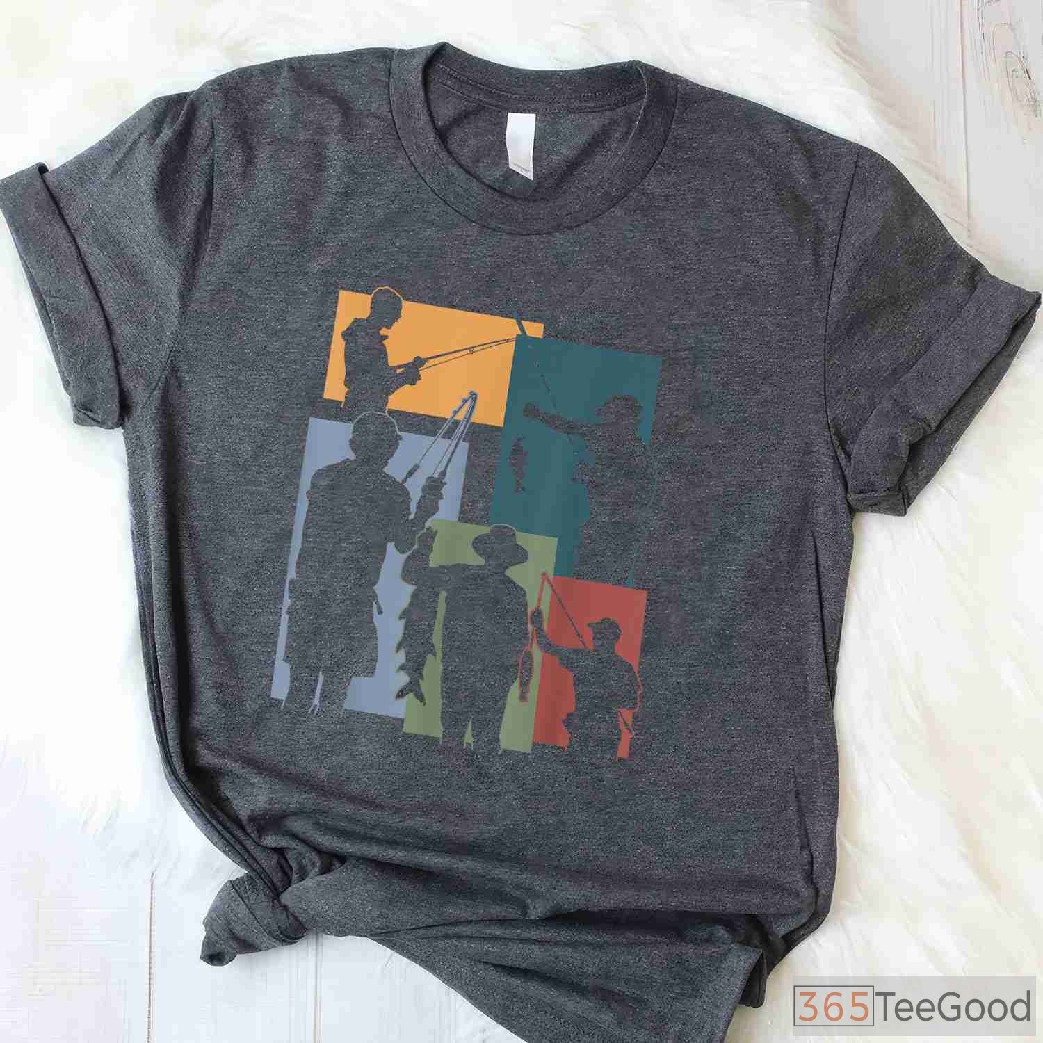 Eat Sleep Fish Repeat Fishing Shirt, Essential Fisherman Hobbyist Outfit for Men