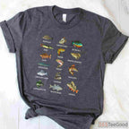 Educational Freshwater Fish Species Chart Fishing Shirt - Scientific Angler Guide Tee
