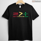 Equality Is Greater Than Division T-Shirt Black History Month Math Teacher STEM Shirt