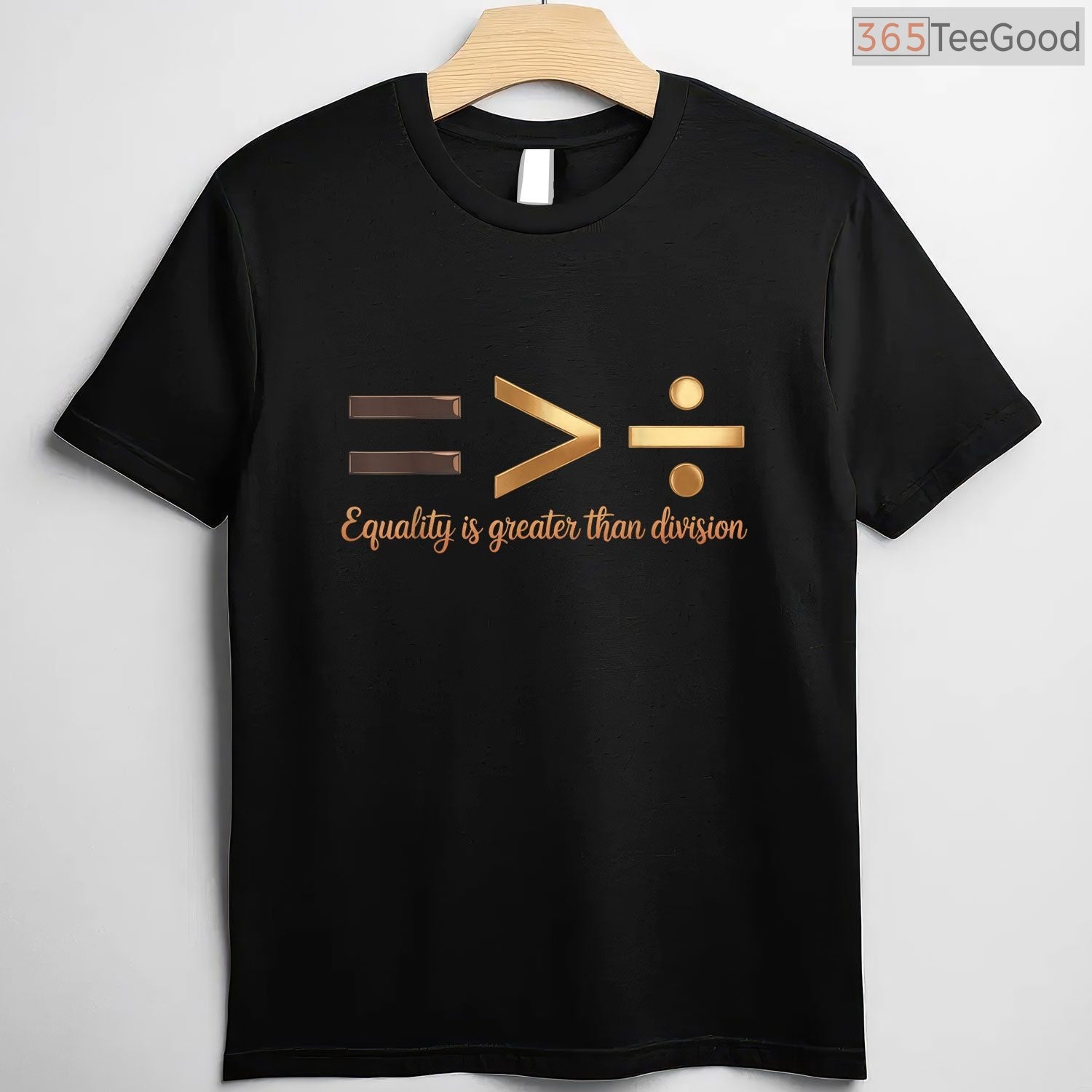 Equality Is Greater Than Division T-Shirt Melanin Unity Black History Month Math Shirt