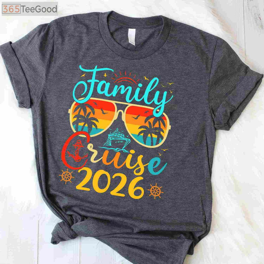 Family Cruise 2026 Matching T-Shirt - Summer Vacation Comfort Colors Trip Tee