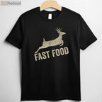 Fast Food Deer Hunting Humor Shirt, Funny Venison Meat Eater Graphic Tee