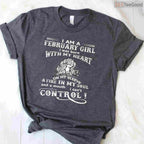 February Girl Heart & Soul Shirt – Born With My Heart On My Sleeve