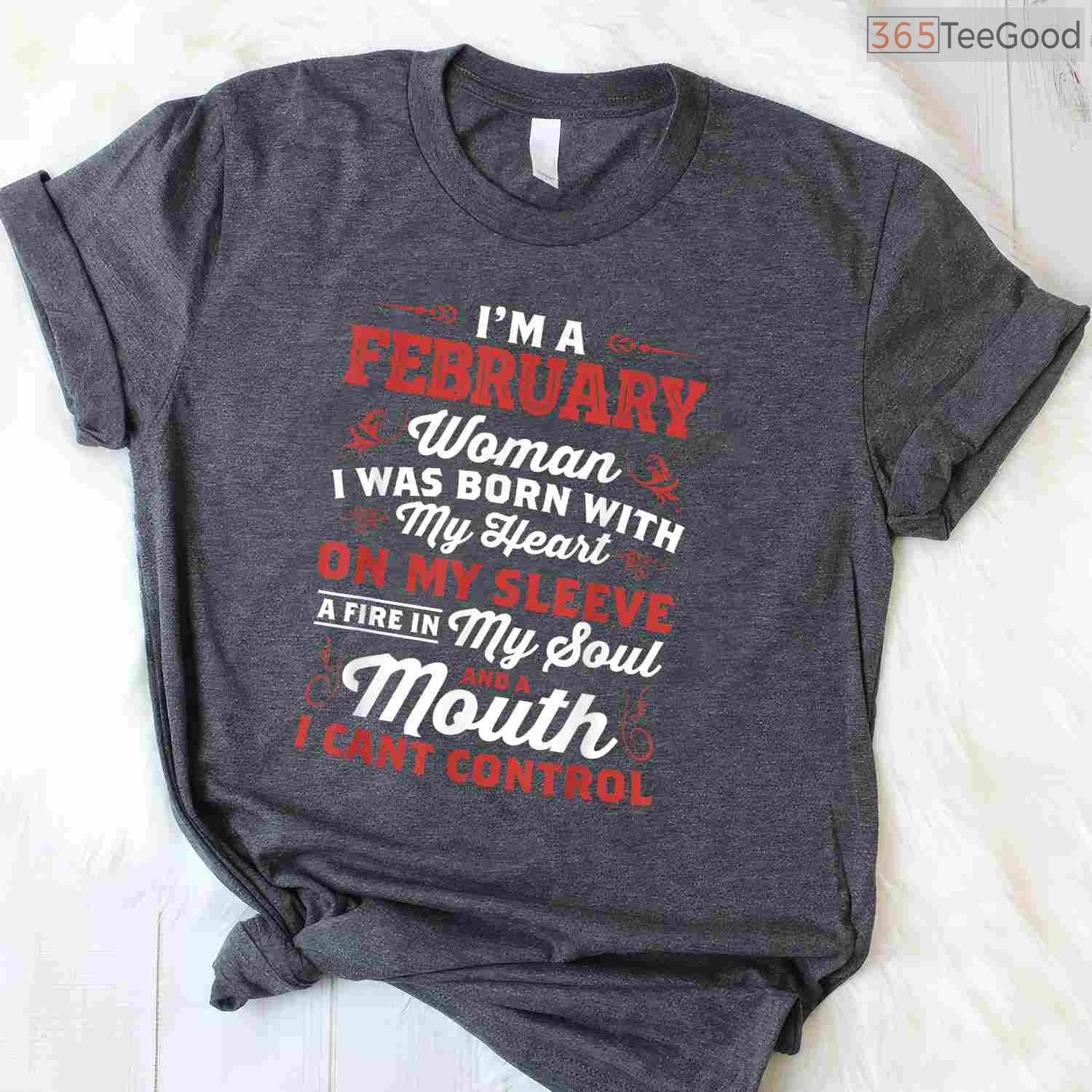 February Queen Birthday Shirt – Women's Born In February Crown Graphic Tee