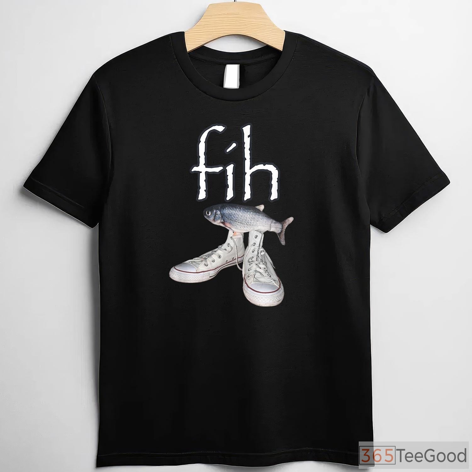 Fih Shoes Funny Misspelled Fish Meme Shirt - Viral Humor Fishing Apparel