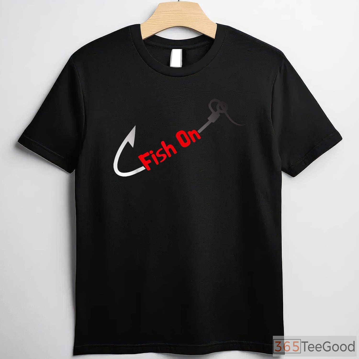 Fish On! Bass Fishing Hook Joke Shirt - Funny Sarcastic Fisherman Quote Tee