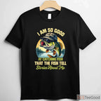 Fish Tell Stories Funny Fishing T-Shirt - Witty Catching Fish Design for Pros