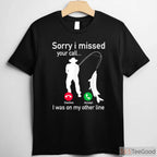 Fishing Phone Call Funny Shirt, Reel Line Fisherman Humor Graphic Tee