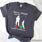Fishing Phone Call Funny Shirt, Reel Line Fisherman Humor Graphic Tee