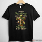 Fishing in My Veins Jesus in My Heart Shirt, Christian Angler Apparel