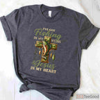 Fishing in My Veins Jesus in My Heart Shirt, Christian Angler Apparel