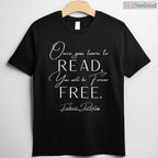 Frederick Douglass Learn To Read Be Free T-Shirt Inspirational Black History Month Quote Tee
