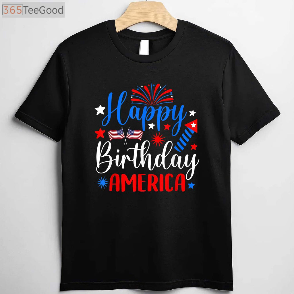 Funny 4th of July USA Flag Fireworks T-Shirt for Family Independence Day Celebrations