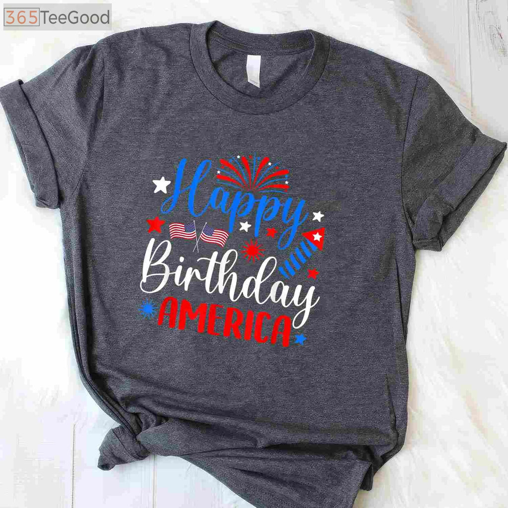 Funny 4th of July USA Flag Fireworks T-Shirt for Family Independence Day Celebrations