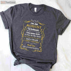 Funny August Woman Diva Birthday T-Shirt - Sassy Birthday Gift for Her 2026