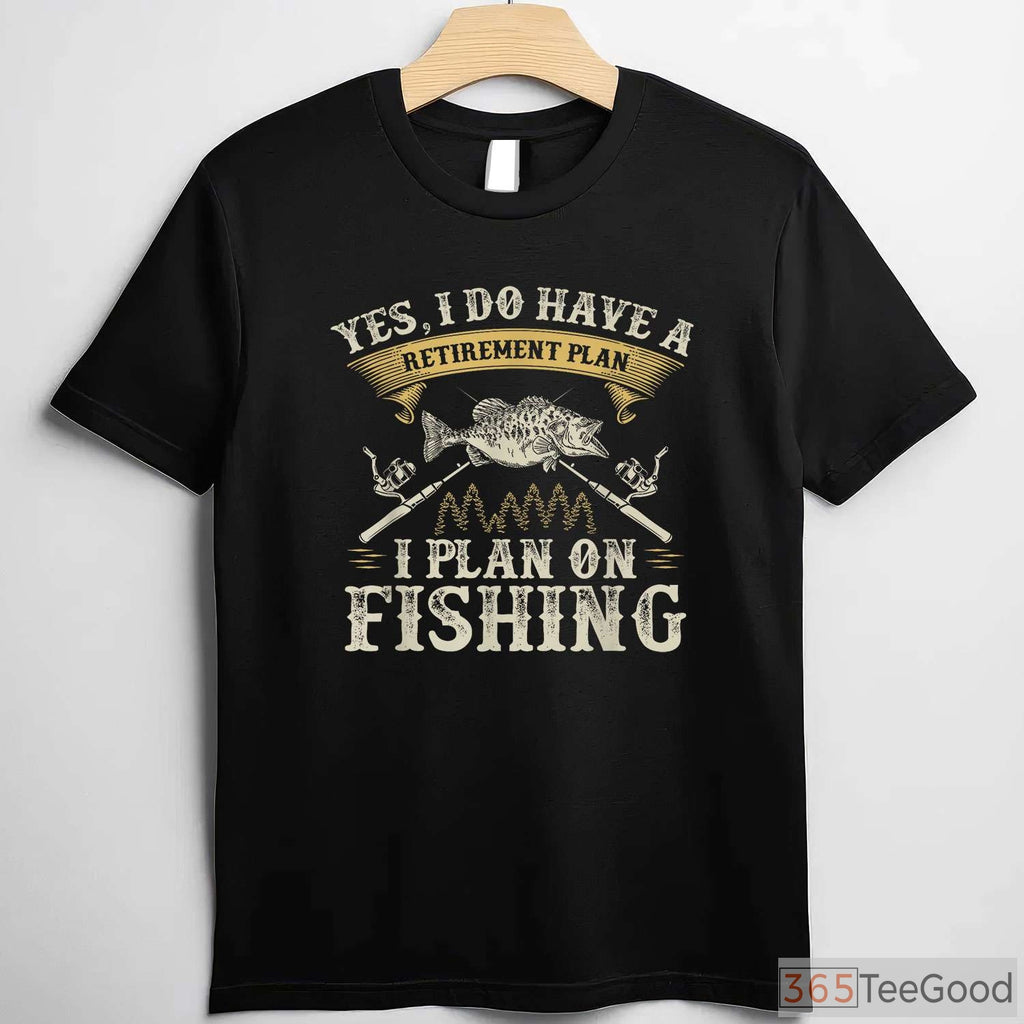 Funny Bass Fishing Retirement Shirt - Humorous Gone Fishing Gift for Retirees