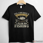 Funny Bass Fishing Retirement Shirt - Humorous Gone Fishing Gift for Retirees