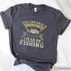 Funny Bass Fishing Retirement Shirt - Humorous Gone Fishing Gift for Retirees