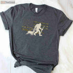 Funny Bigfoot Deer Hunting USA Flag T-Shirt, Sasquatch Buck Season Apparel