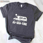Funny Camper Van Life Ad-Van-Ture T-Shirt - Road Trip Adventure Gift