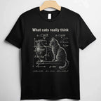 Funny Cat Physics Humor Tee What Cats Really Think Science T-Shirt for Men Women Adults
