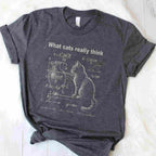 Funny Cat Physics Humor Tee What Cats Really Think Science T-Shirt for Men Women Adults