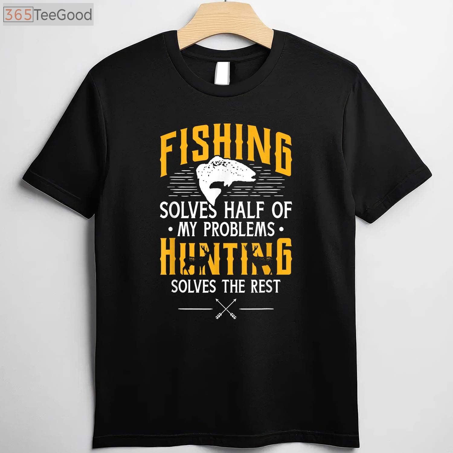 Funny Fishing and Hunting Therapy T-Shirt, Outdoor Hobby Enthusiast Gift