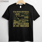 Funny Fitness Deer in Freezer Hunting T-Shirt, Humorous Hunter Lifestyle Tee