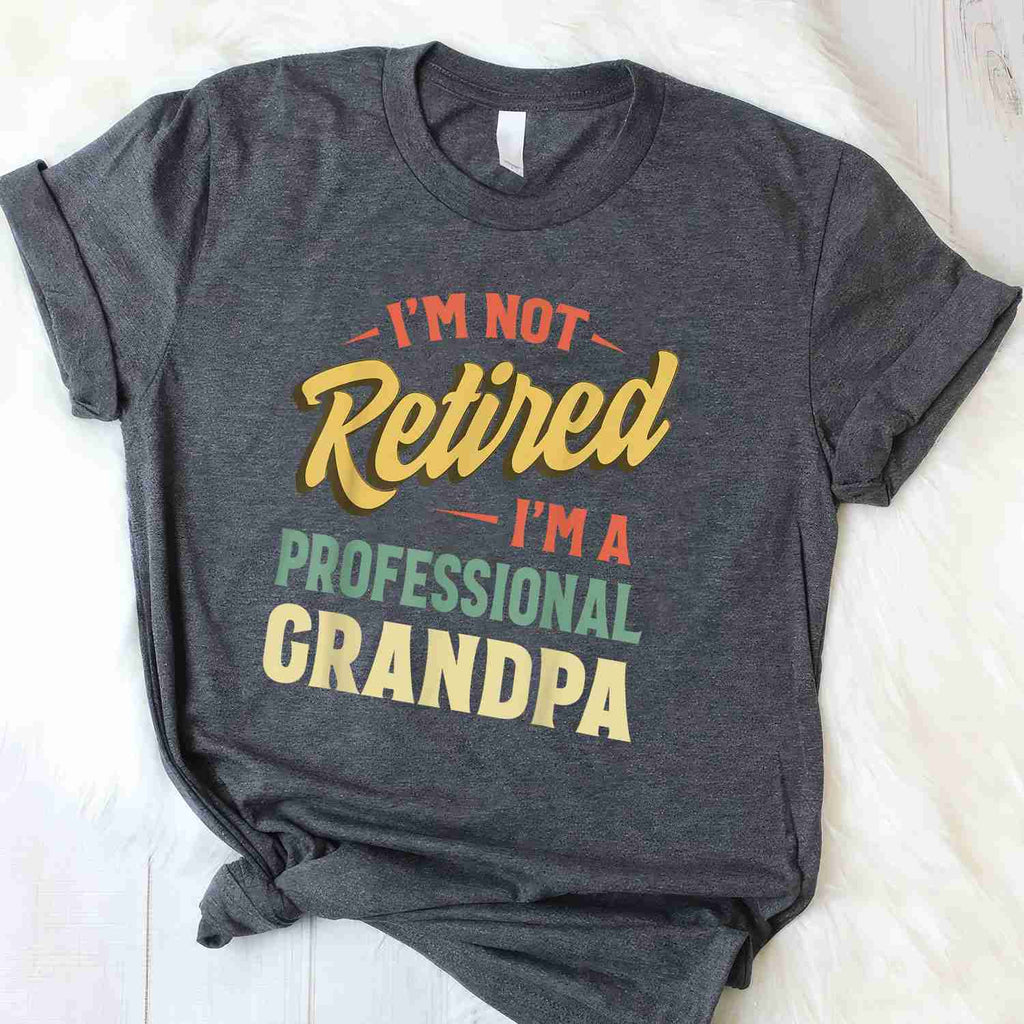 Funny Grandpa Shirt for Men Fathers Day Retired Grandpa Tee T-Shirt Adults