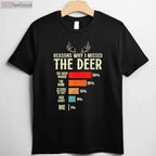 Funny Hunting Excuses Shirt for Missed Deer, Humorous Marksman Graphic Tee