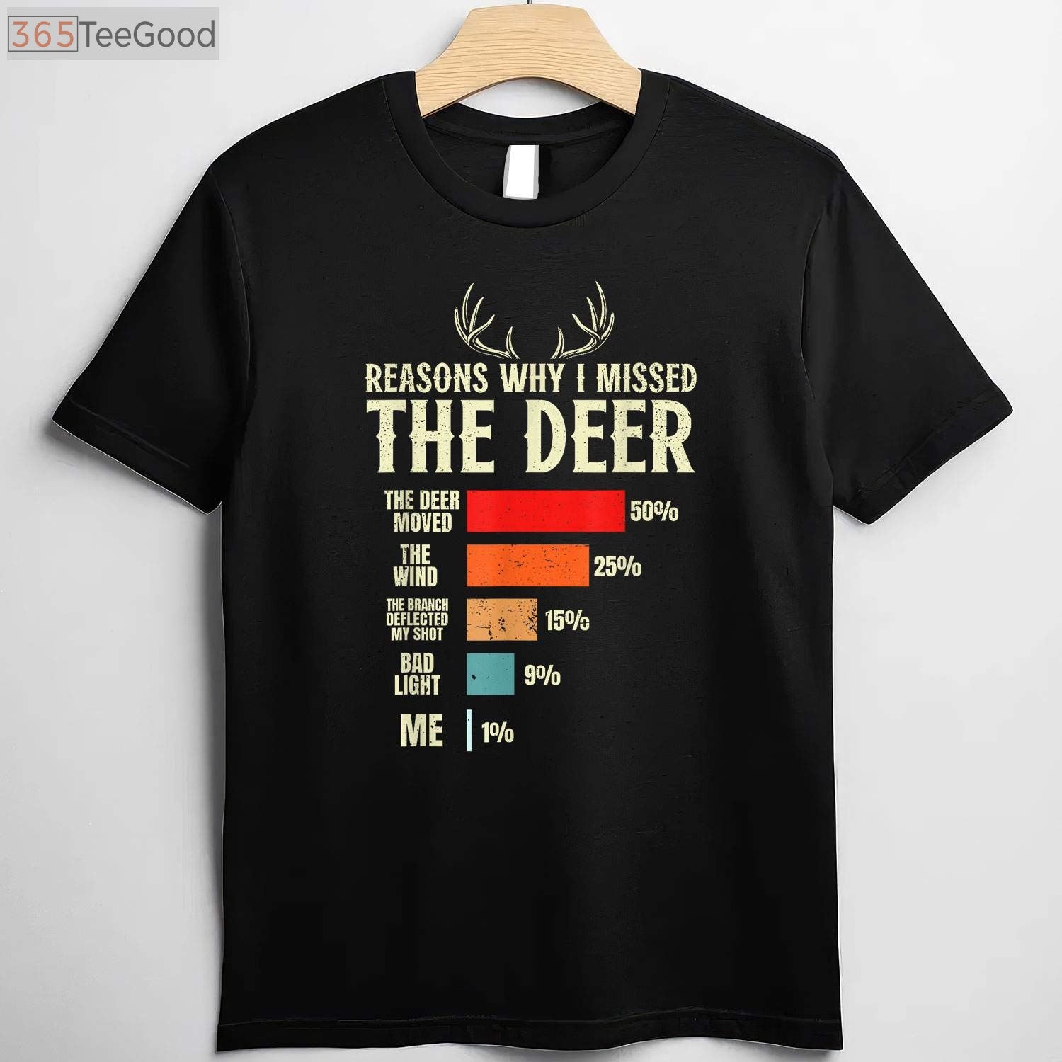 Funny Hunting Excuses Shirt for Missed Deer, Humorous Marksman Graphic Tee