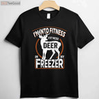 Funny Hunting Fitness Deer in Freezer Shirt, Hunter Dad Meat Eater Joke Tee