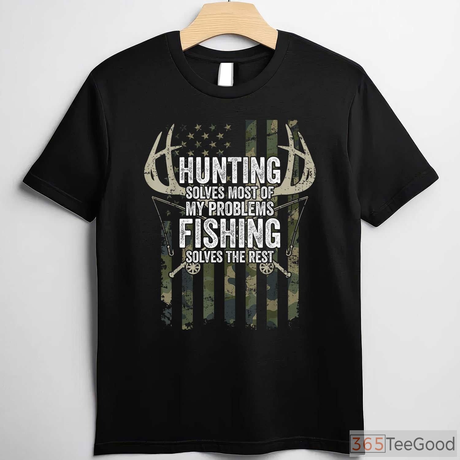 Funny Hunting and Fishing Therapy Shirt, Problem Solving Outdoorsman Gift