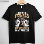 Funny Hunting Fitness Deer in Freezer Shirt, Camo Hunter Dad Workout Tee