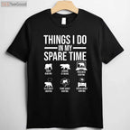Funny Spare Time Bear Hunting Shirt, Things I Do in My Spare Time Apparel