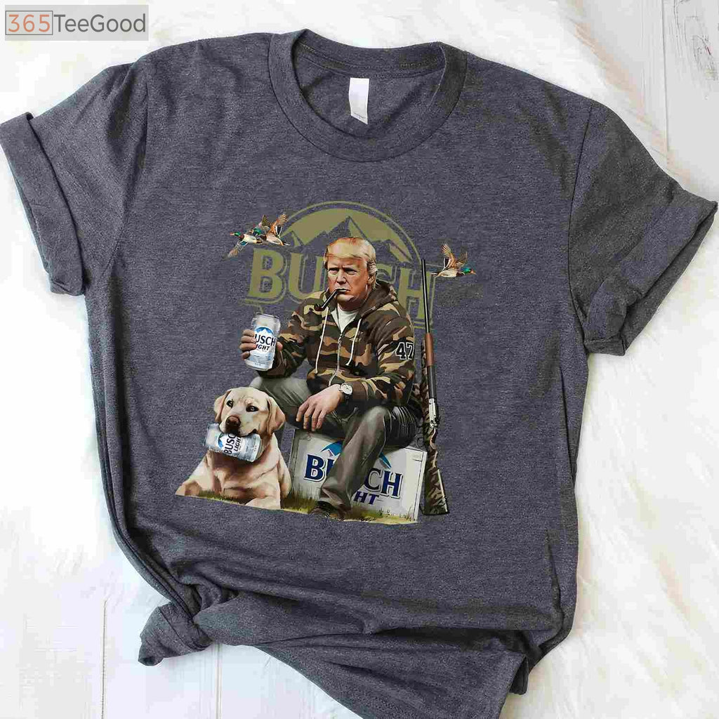 Funny Trump Beer Drinking and Deer Hunting Shirt, Retro Political Hunter Tee