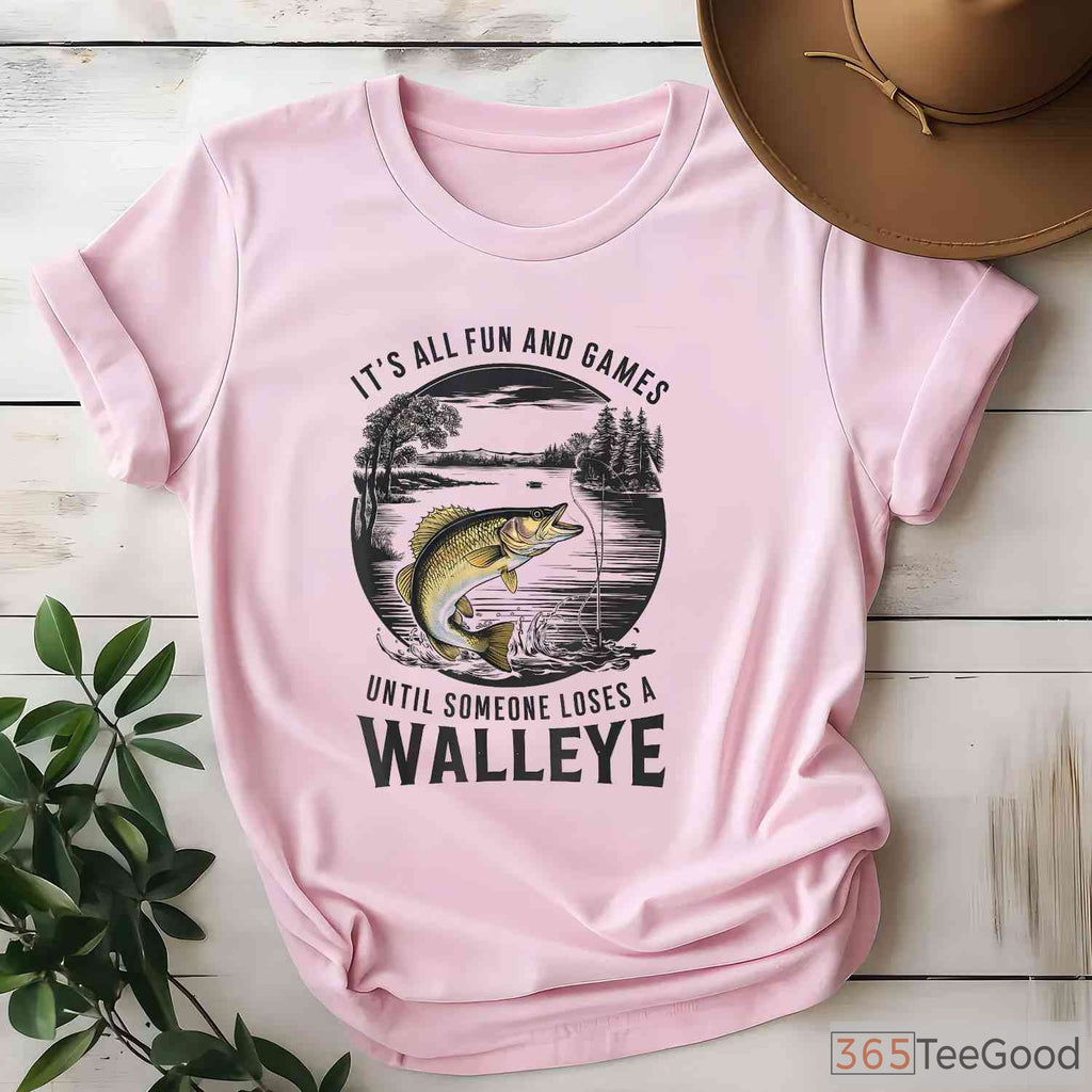 Funny Walleye Fishing Quote Tee - Losing a Walleye Humorous Angler Apparel